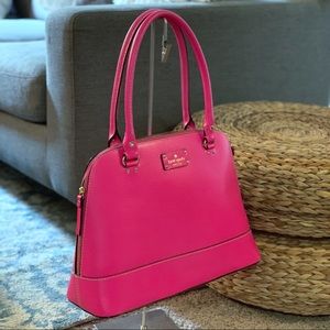 Kate Spade HOT PINK Rachelle Wellesley Leather Bag